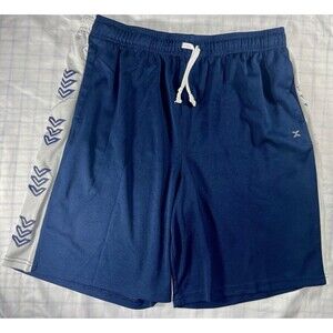 Xersion Men’s Athletic Shorts - Size XXL - Navy Blue with Side Detail